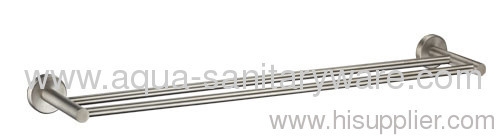 Round Stainless Steel Double Towel bars of toilet