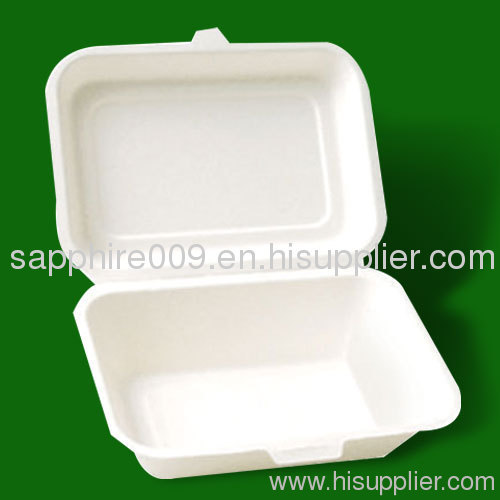 eco-friendly disposable paper tableware 450ml paper lunch box