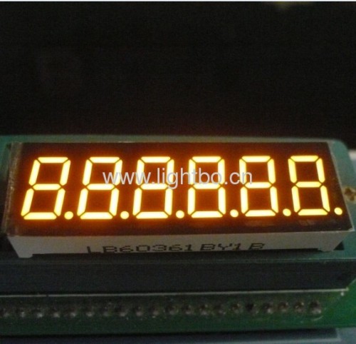 Âmbar segmento 7 conduziu a exposição numérica, altura Character disponível a partir de 6,2 milímetros para 500 milímetros