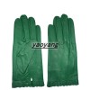 fashion style and high quality ladies green leather gloves
