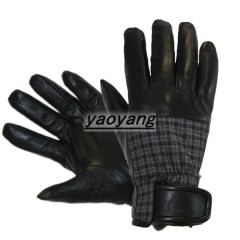 warm style and good quality mens winter leather gloves