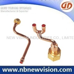 Copper Pipe Headers with Brass Flare Nut