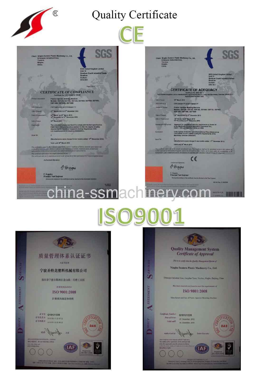 CE and ISO9001:2008 quality certificate