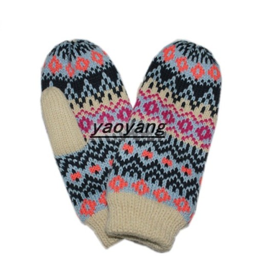 lovely style kids colorful knitted mittens