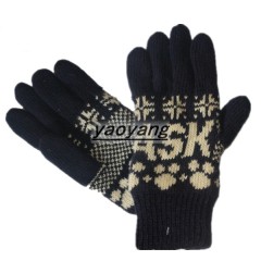 hot sale and fashion style ladies warm knitted gloves
