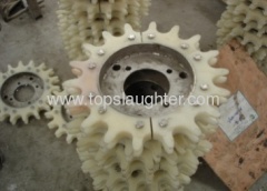 Poultry abattoir equipment spare parts stainless steel corner wheel