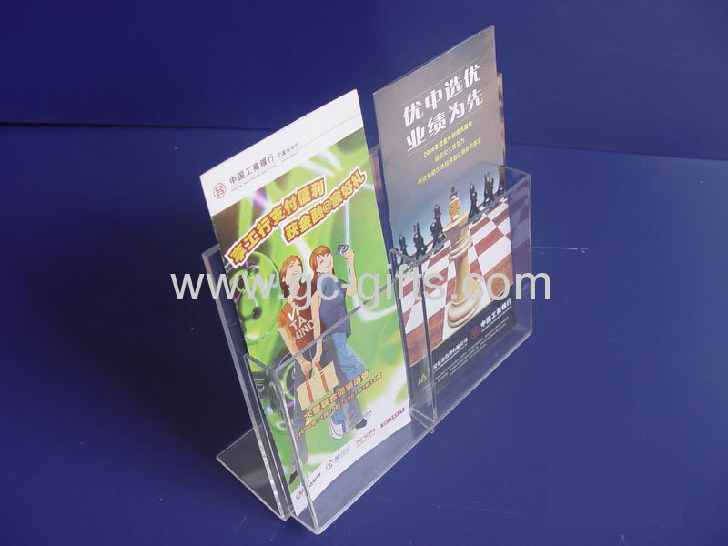 Plastic leaflet display holder one pocket yellow