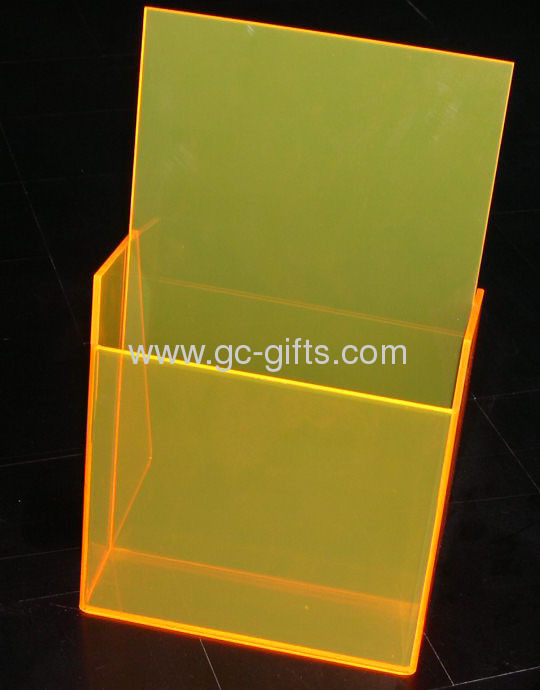 3 pockets plexiglass literature display holder