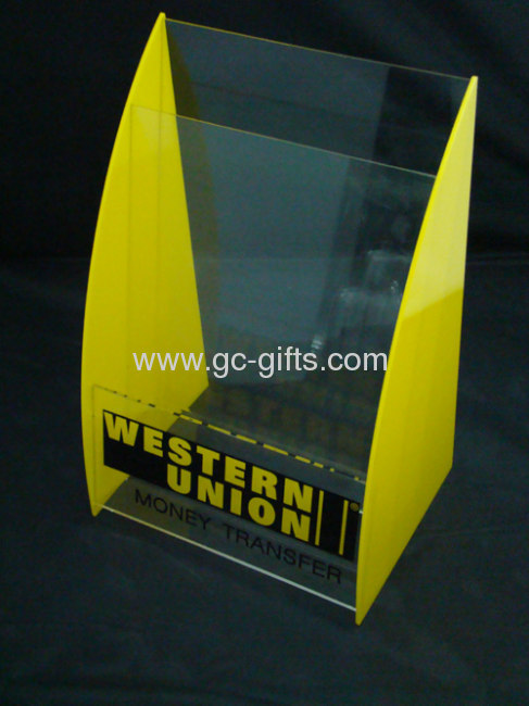 Counter clear acrylic pamphlets display holder