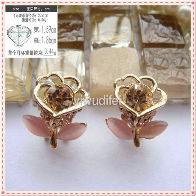 fashion imitation jewelry earring with diamond 2013 new design