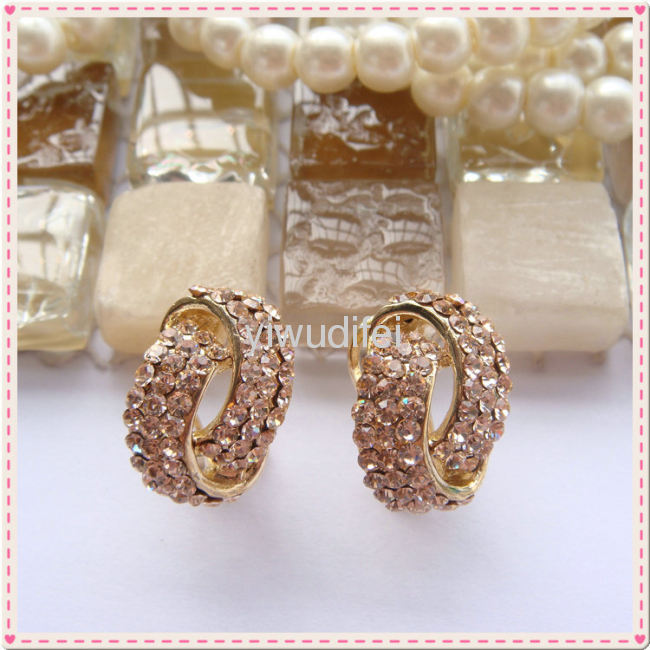 fashion imitation jewelry earring with diamond 2013 new design