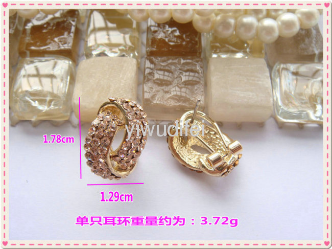 fashion imitation jewelry earring with diamond 2013 new design