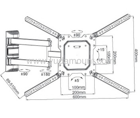 monitor tilting bracket for 26-60 