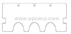 140X40mm Outdoor WPC Arched Decking