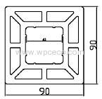 90x90mm Durable Outdoor WPC Hollow Post