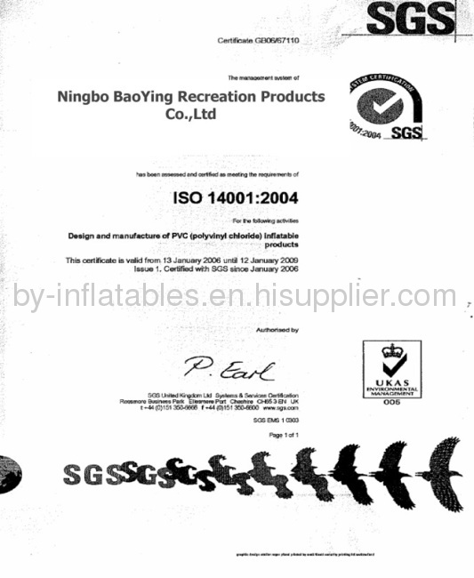 183*69cm PVC safety Infaltable Mattress
