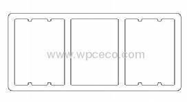 150x60mm wpc eco-friendly square Hollow column