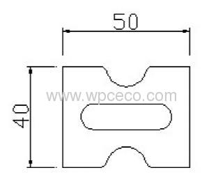 40X50mm high quality and pretty price wpc keel with