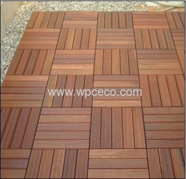 Wpc easy interlocking decking tiles