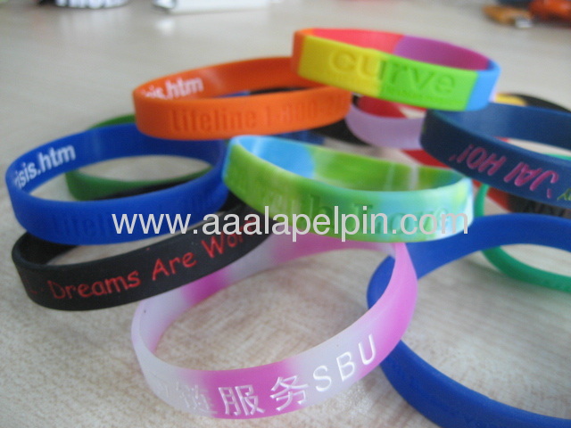 Embossed Silicone Sport Wristband