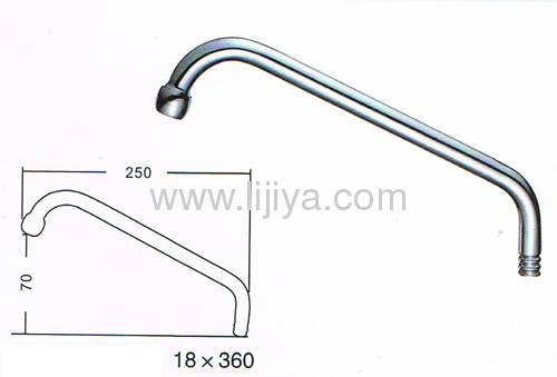 stainless steel kitchen faucet spout tube