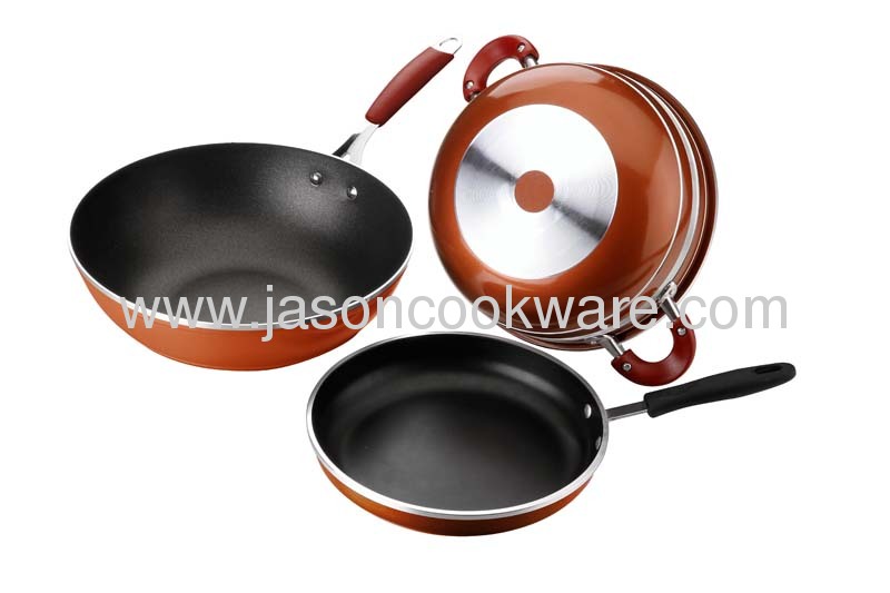 3-piece Hard-Anodized Aluminum Cookware Set