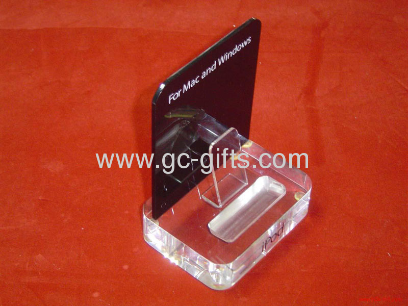 Transparent plastic gifts display stand