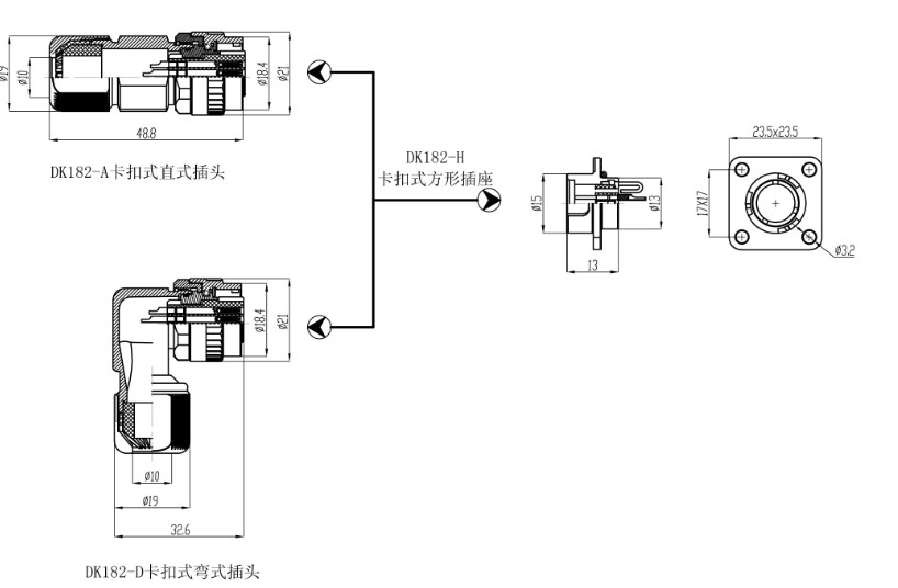 Servo Motor IP67 cable Connector