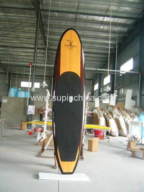 wooden color sup board