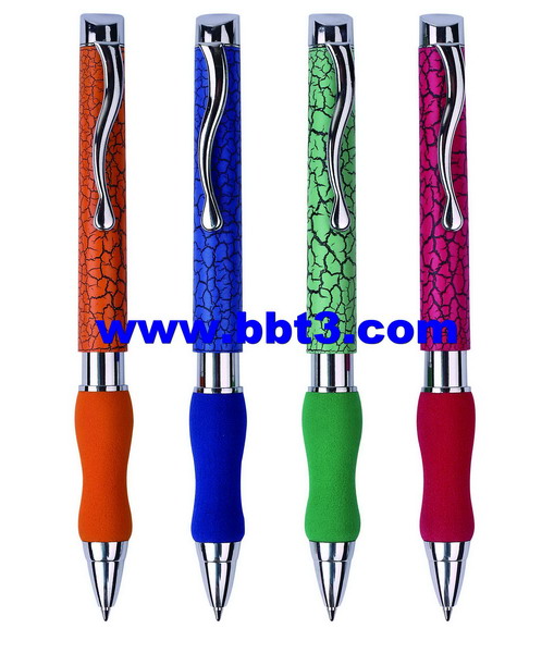 Promotional ballpen with metal clip and EVA grip