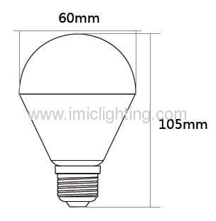 6W Ceramic LED bulb with 15pcs SMD LED