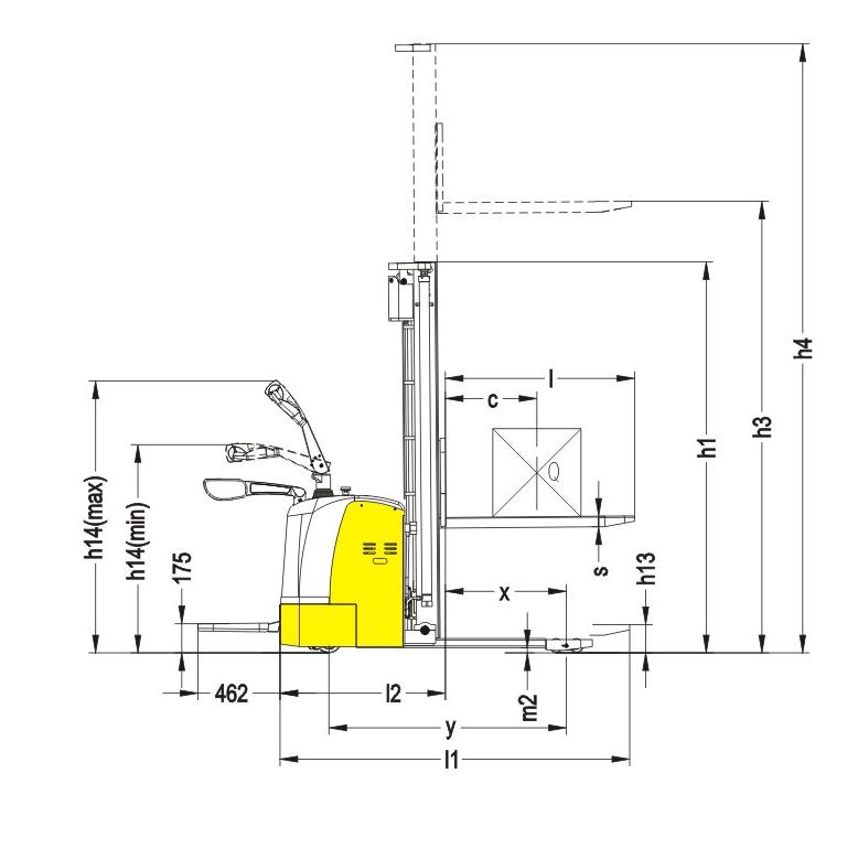 Full Electric Stacker fit for working in low house