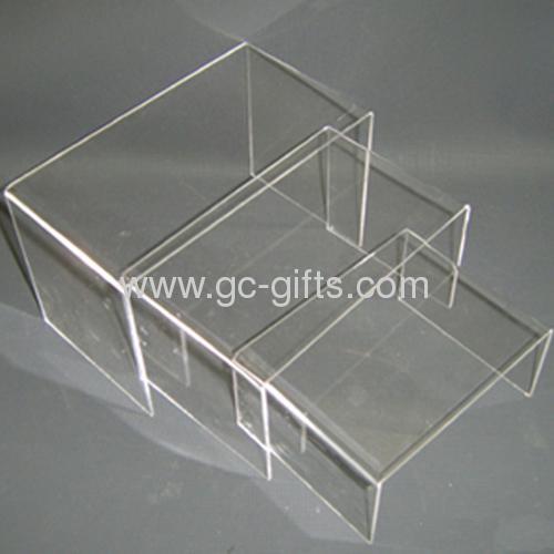 Clear acrylic display risers