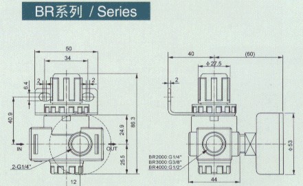 Air regulator Air units FRLair treatment units pneumatic regulator filter regulatorpneumatic componentairtac BR3000