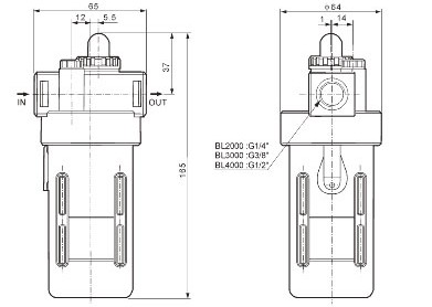 air Lubricatoroil water separator pneumatic tools cylinder air source treatment units PU tube airtac BL3000