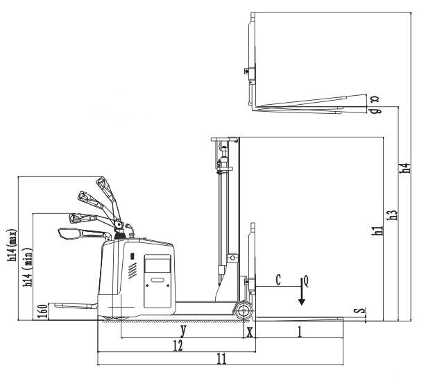 Counterbalanced Electric Reach Stacker