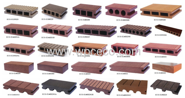 140X30mm Durable Wood-Plastic Composite Outdoor Flooring