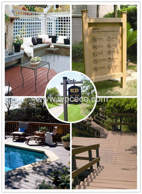 140X30mm Durable Wood-Plastic Composite Outdoor Flooring