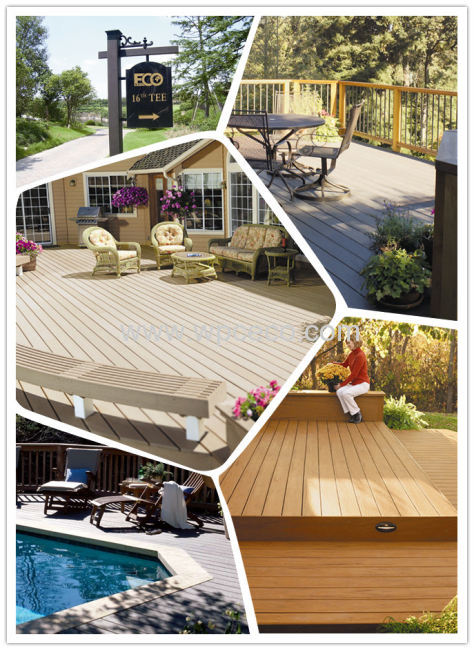 146X31mm recyclable WPC Hollow Decking
