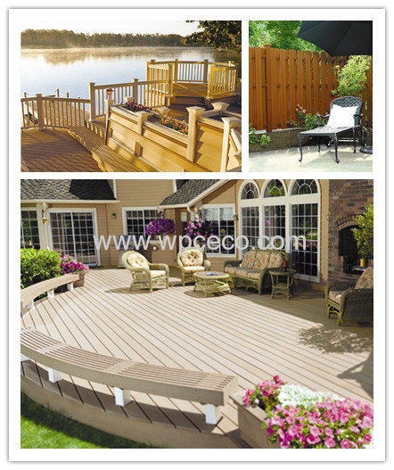 eco-friendly Hollow wpc decking