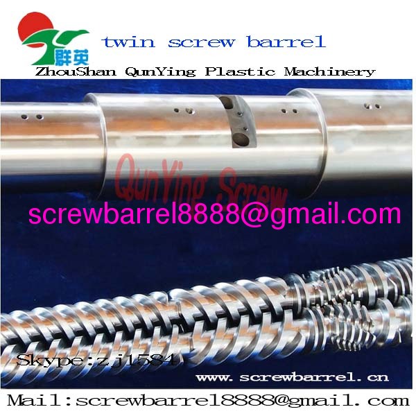 Bimetallic conical twin screw barrel