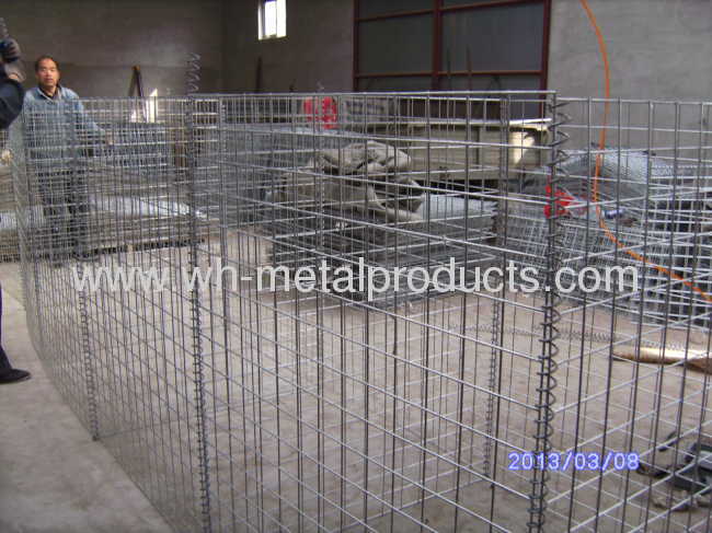 welded mesh gabion military bastion