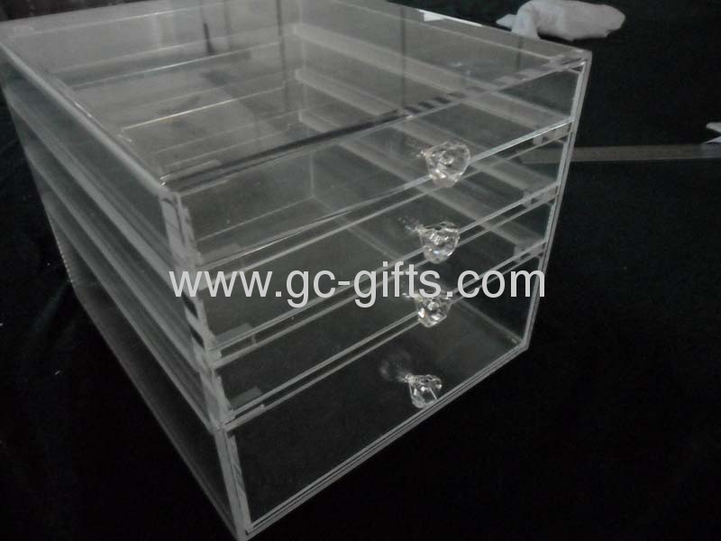 4 drawers acrylic makeup box organizer