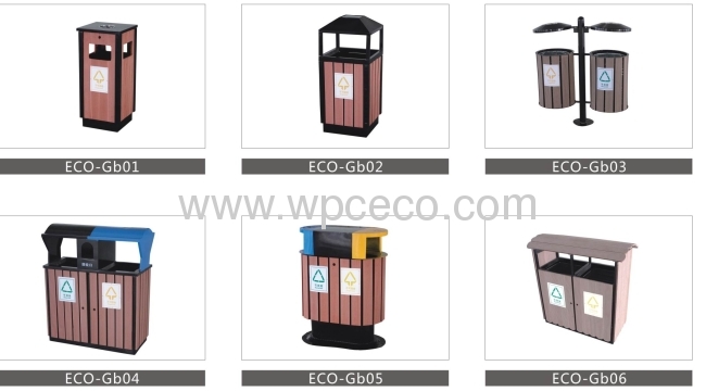 low maintenance costs Outdoor WPC Dustbin