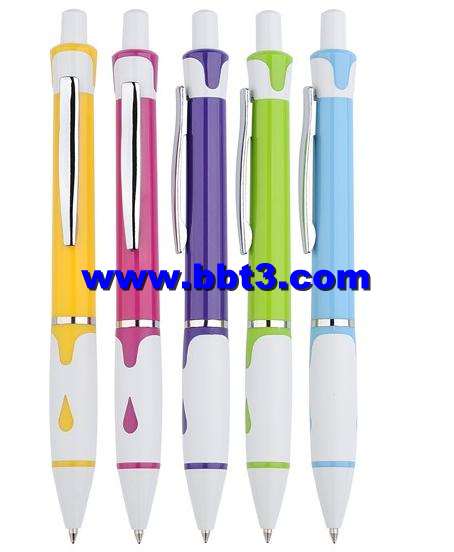 Promotional ballpen with raindrop and metal clip