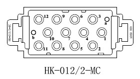 HK series 14 poles heavy duty connector insert