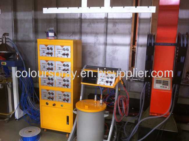 POWDER COATING BOOTH WITH CYCLONE RECOVERY