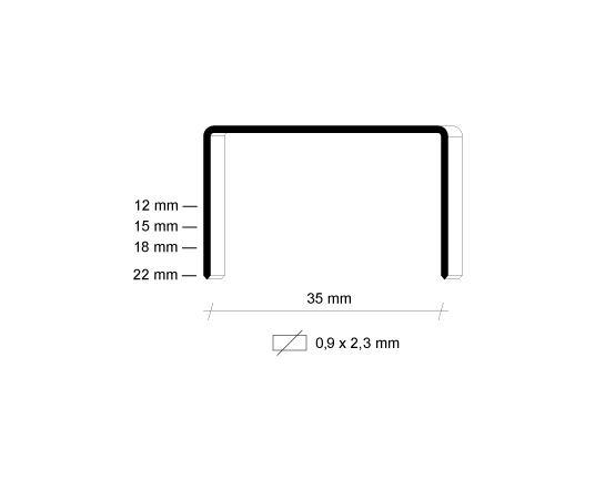 Copperized or galvanized 3515/3522 Carton staples