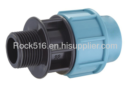 pp compression fittings pp male coupling male adaptor irrigation system supplier plastic pipe fittings