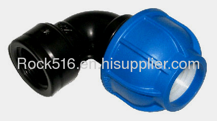 pp compression fittings pp female elbow irrigation system supplier plastic pipe fittings